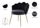 Claire Velvet Dining Chair Set - Luxurious Plush Upholstery with Brushed Gold Legs for Elegance