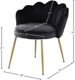 Claire Velvet Dining Chair Set - Luxurious Plush Upholstery with Brushed Gold Legs for Elegance