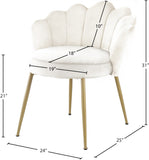 Claire Velvet Dining Chair Set - Luxurious Plush Upholstery with Brushed Gold Legs for Elegance