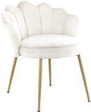 Claire Velvet Dining Chair Set - Luxurious Plush Upholstery with Brushed Gold Legs for Elegance