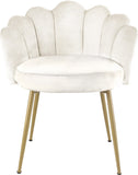 Claire Velvet Dining Chair Set - Luxurious Plush Upholstery with Brushed Gold Legs for Elegance