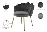 Claire Velvet Dining Chair Set - Luxurious Plush Upholstery with Brushed Gold Legs for Elegance