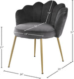 Claire Velvet Dining Chair Set - Luxurious Plush Upholstery with Brushed Gold Legs for Elegance