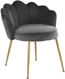 Claire Velvet Dining Chair Set - Luxurious Plush Upholstery with Brushed Gold Legs for Elegance
