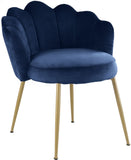 Claire Velvet Dining Chair Set - Luxurious Plush Upholstery with Brushed Gold Legs for Elegance