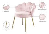 Claire Velvet Dining Chair Set - Luxurious Plush Upholstery with Brushed Gold Legs for Elegance
