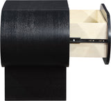 Harlow Art Deco Night Stand with Rich Finish, Solid Wood, and Unique Grain Design for Elegant Spaces