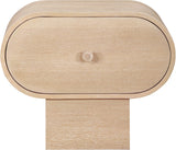 Harlow Art Deco Night Stand with Rich Finish, Solid Wood, and Unique Grain Design for Elegant Spaces