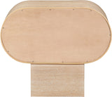 Harlow Art Deco Night Stand with Rich Finish, Solid Wood, and Unique Grain Design for Elegant Spaces