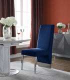 Porsha Luxe Velvet Dining Chairs - Elegant Channel Tufted Design with Stylish Gold Legs - Set of 2