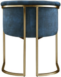Tierra Luxurious Velvet Dining Chair with Brushed Brass Finish and Contemporary Iron Frame Design