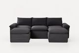 DERVAL 111" 3-Seater Sofa with 2 Ottomans