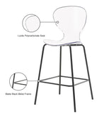 Clarion Contemporary Lucite Polycarbonate Stool Set of 2 - Modern Style for Kitchen and Bar