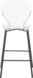 Clarion Contemporary Lucite Polycarbonate Stool Set of 2 - Modern Style for Kitchen and Bar