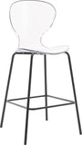 Clarion Contemporary Lucite Polycarbonate Stool Set of 2 - Modern Style for Kitchen and Bar