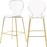 Clarion Contemporary Lucite Polycarbonate Stool Set of 2 - Modern Style for Kitchen and Bar