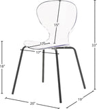 Clarion Contemporary Dining Chair Set - Stylish Lucite Polycarbonate Design for Modern Spaces