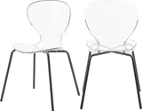 Clarion Contemporary Dining Chair Set - Stylish Lucite Polycarbonate Design for Modern Spaces