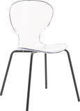 Clarion Contemporary Dining Chair Set - Stylish Lucite Polycarbonate Design for Modern Spaces