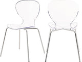 Clarion Contemporary Dining Chair Set - Stylish Lucite Polycarbonate Design for Modern Spaces
