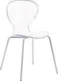 Clarion Contemporary Dining Chair Set - Stylish Lucite Polycarbonate Design for Modern Spaces