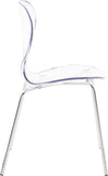 Clarion Contemporary Dining Chair Set - Stylish Lucite Polycarbonate Design for Modern Spaces