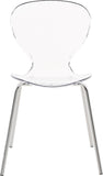 Clarion Contemporary Dining Chair Set - Stylish Lucite Polycarbonate Design for Modern Spaces