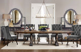 Suri Velvet Dining Chairs - Elegant High Back Design with Chrome Nailheads and Timeless Wood Legs