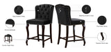 Suri Contemporary Stool Set of 2 - Plush Upholstery and Stylish Espresso Wood Legs for Comfort