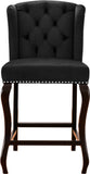 Suri Contemporary Stool Set of 2 - Plush Upholstery and Stylish Espresso Wood Legs for Comfort