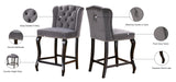 Suri Contemporary Stool Set of 2 - Plush Upholstery and Stylish Espresso Wood Legs for Comfort
