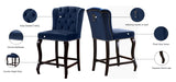 Suri Contemporary Stool Set of 2 - Plush Upholstery and Stylish Espresso Wood Legs for Comfort