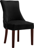 Hannah Velvet Dining Chair Set - Luxurious Deep Tufted Design with Chrome Nailheads & Cherry Legs