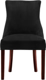 Hannah Velvet Dining Chair Set - Luxurious Deep Tufted Design with Chrome Nailheads & Cherry Legs