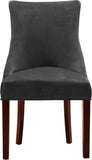 Hannah Velvet Dining Chair Set - Luxurious Deep Tufted Design with Chrome Nailheads & Cherry Legs