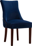 Hannah Velvet Dining Chair Set - Luxurious Deep Tufted Design with Chrome Nailheads & Cherry Legs