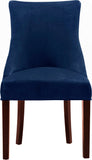 Hannah Velvet Dining Chair Set - Luxurious Deep Tufted Design with Chrome Nailheads & Cherry Legs