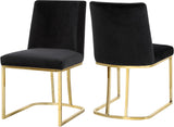 Heidi Velvet Contemporary Dining Chair Set - Glamorous Design with Plush Comfort for Stylish Dining