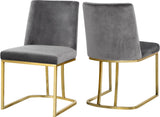Heidi Velvet Contemporary Dining Chair Set - Glamorous Design with Plush Comfort for Stylish Dining