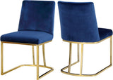 Heidi Velvet Contemporary Dining Chair Set - Glamorous Design with Plush Comfort for Stylish Dining