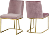 Heidi Velvet Contemporary Dining Chair Set - Glamorous Design with Plush Comfort for Stylish Dining