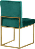 Giselle Velvet Dining Chair Set - Elegant Contemporary Design with Gold Metal Frame for Stylish Dining