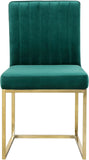 Giselle Velvet Dining Chair Set - Elegant Contemporary Design with Gold Metal Frame for Stylish Dining