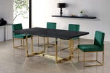 Giselle Velvet Dining Chair Set - Elegant Contemporary Design with Gold Metal Frame for Stylish Dining