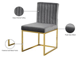 Giselle Velvet Dining Chair Set - Elegant Contemporary Design with Gold Metal Frame for Stylish Dining