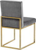 Giselle Velvet Dining Chair Set - Elegant Contemporary Design with Gold Metal Frame for Stylish Dining