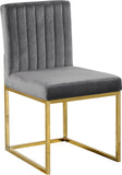 Giselle Velvet Dining Chair Set - Elegant Contemporary Design with Gold Metal Frame for Stylish Dining