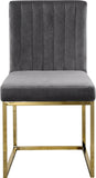 Giselle Velvet Dining Chair Set - Elegant Contemporary Design with Gold Metal Frame for Stylish Dining