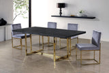 Giselle Velvet Dining Chair Set - Elegant Contemporary Design with Gold Metal Frame for Stylish Dining