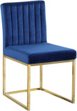 Giselle Velvet Dining Chair Set - Elegant Contemporary Design with Gold Metal Frame for Stylish Dining